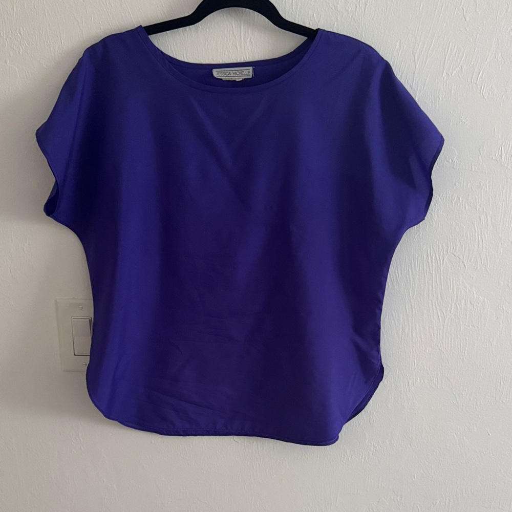 Mossimo Supply Co. Vibrant Purple Short Sleeve Top
